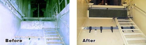 Stage 4 Steel stairs, handrails, and internal piping